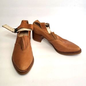 Anthropologie All Black Open Booties